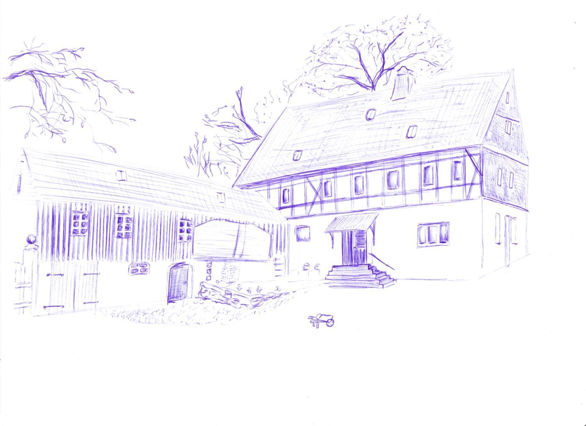 Mothsgut - Moderne Ferienwohnung Auf Dem Bauernhof Im Erzgebirge Oelsnitz  Buitenkant foto